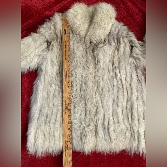 Vintage SAGA FOX silver fox real fur coat, size M, - Picture 9 of 13